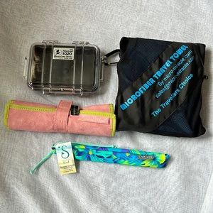 Travelers gift set includes essentials for a trip, cruise, safari, etc.